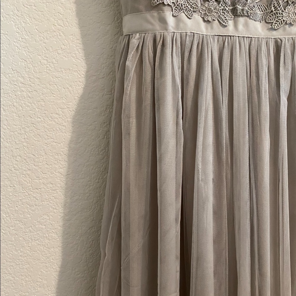 New Morning Lavender Audrey Tulle Gown in Grey - Picture 9 of 11